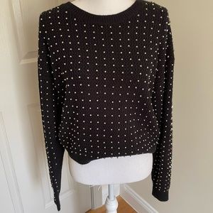 Endless Rose Black Studded Sweater